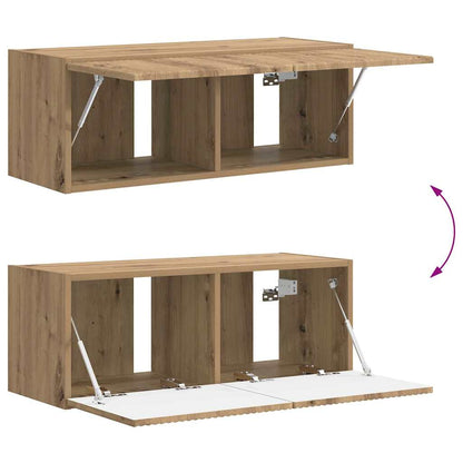 Tv Wall Cabinet 2 Pcs Umělecký Dub Kompozitní Dřevo
