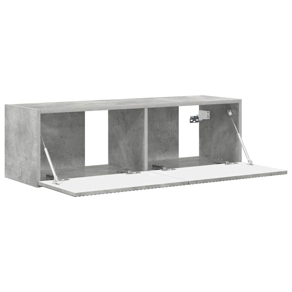 Tv Wall Cabinet 98 X 31 X 29,5 Cm Beton Kompozitní Dřevo