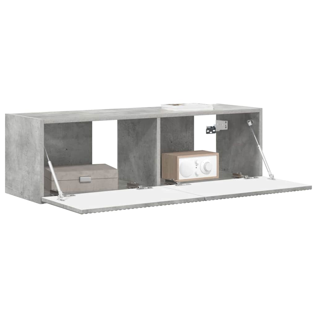 Tv Wall Cabinet 98 X 31 X 29,5 Cm Beton Kompozitní Dřevo