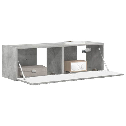 Tv Wall Cabinet 98 X 31 X 29,5 Cm Beton Kompozitní Dřevo