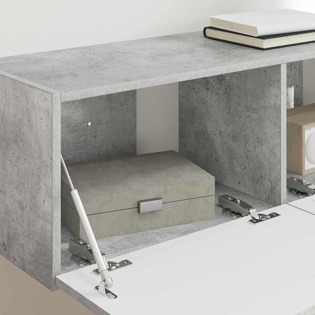 Tv Wall Cabinet 2 Pcs Beton Kompozitní Dřevo