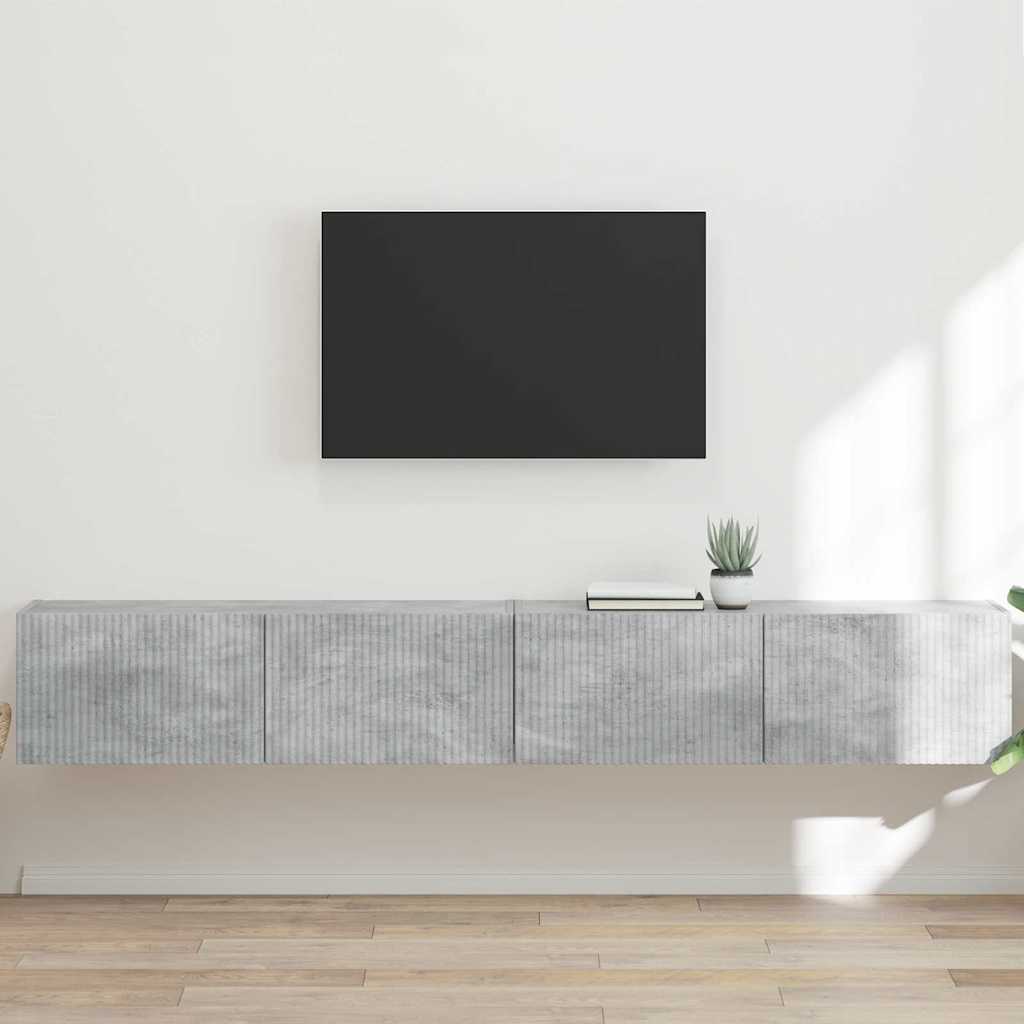 Tv Wall Cabinet 2 Pcs Beton Kompozitní Dřevo