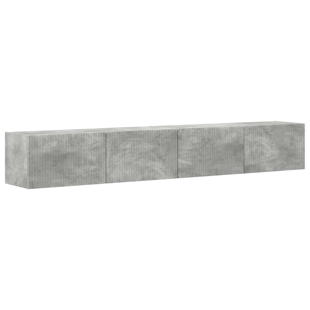Tv Wall Cabinet 2 Pcs Beton Kompozitní Dřevo