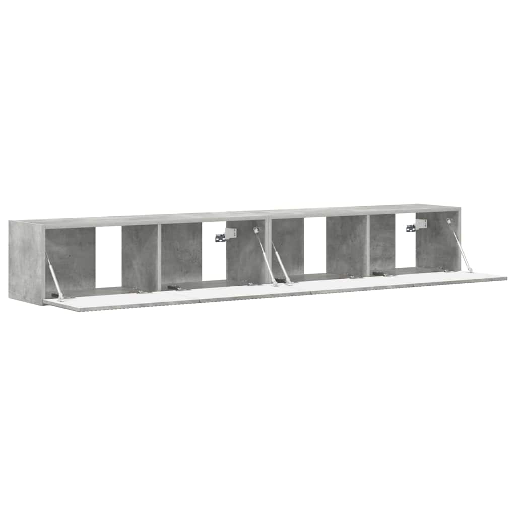 Tv Wall Cabinet 2 Pcs Beton Kompozitní Dřevo
