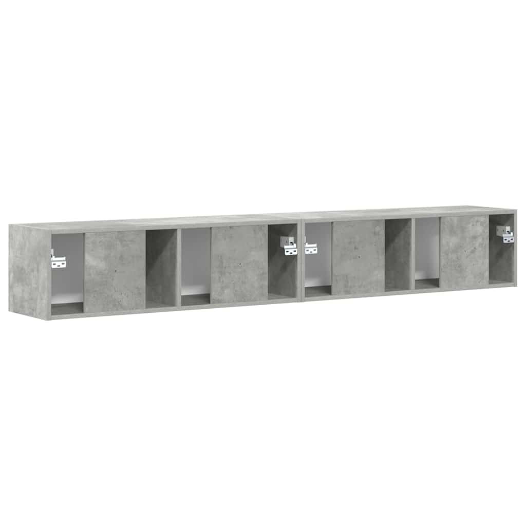 Tv Wall Cabinet 2 Pcs Beton Kompozitní Dřevo