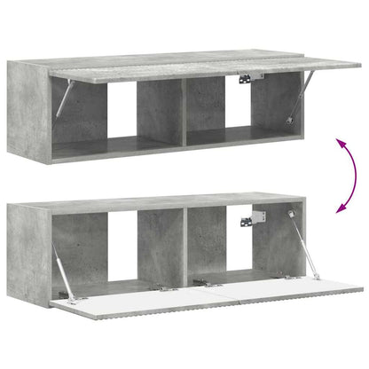 Tv Wall Cabinet 2 Pcs Beton Kompozitní Dřevo