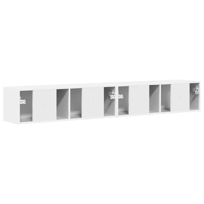 Tv Wall Cabinet 2 Pcs Lesklá Bílá Kompozitní Dřevo