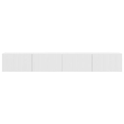 Tv Wall Cabinet 2 Pcs Lesklá Bílá Kompozitní Dřevo