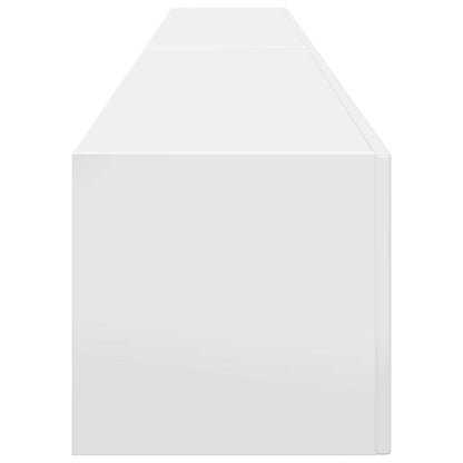 Tv Wall Cabinet 2 Pcs Lesklá Bílá Kompozitní Dřevo