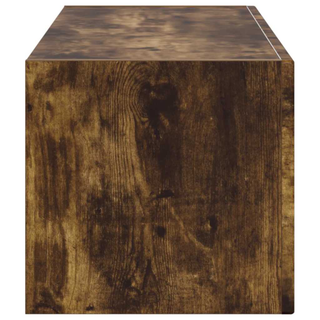 Tv Wall Cabinet 98 X 31 X 29,5 Cm Kouřový Dub Kompozitní Dřevo