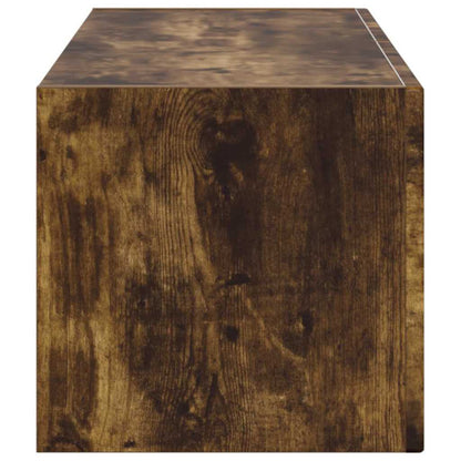 Tv Wall Cabinet 98 X 31 X 29,5 Cm Kouřový Dub Kompozitní Dřevo
