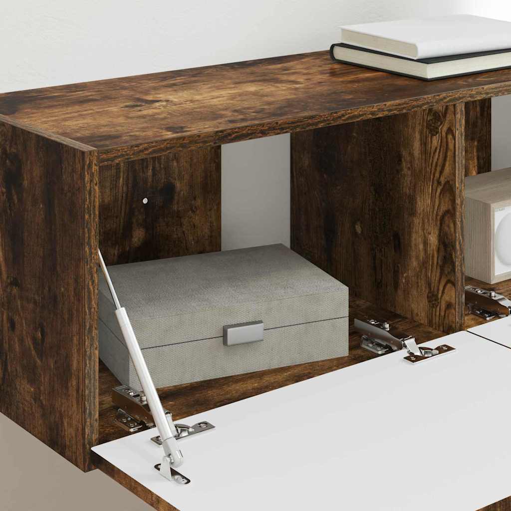 Tv Wall Cabinet 2 Pcs Kouřový Dub Kompozitní Dřevo
