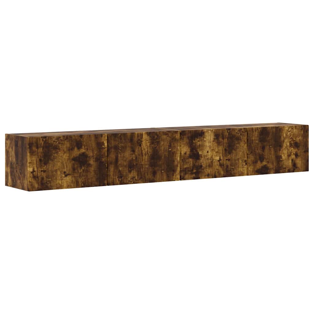 Tv Wall Cabinet 2 Pcs Kouřový Dub Kompozitní Dřevo