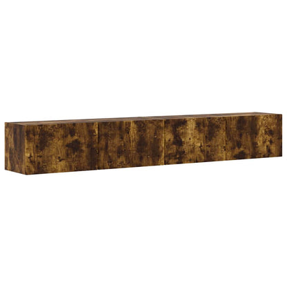 Tv Wall Cabinet 2 Pcs Kouřový Dub Kompozitní Dřevo