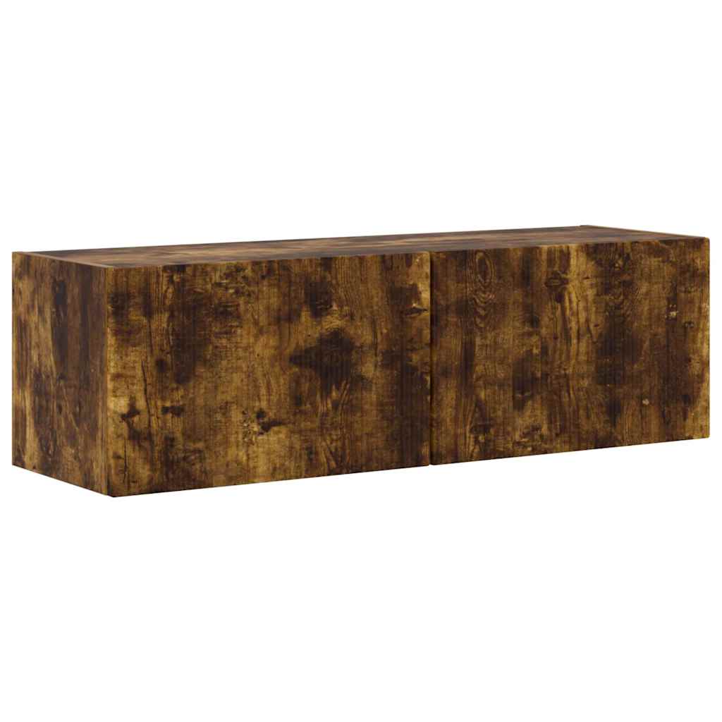 Tv Wall Cabinet 2 Pcs Kouřový Dub Kompozitní Dřevo
