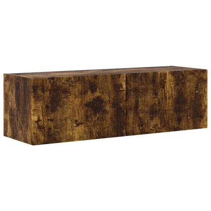 Tv Wall Cabinet 2 Pcs Kouřový Dub Kompozitní Dřevo