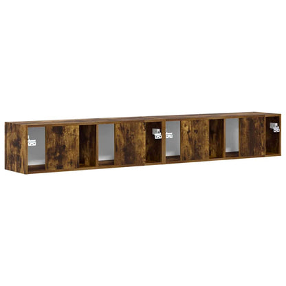 Tv Wall Cabinet 2 Pcs Kouřový Dub Kompozitní Dřevo
