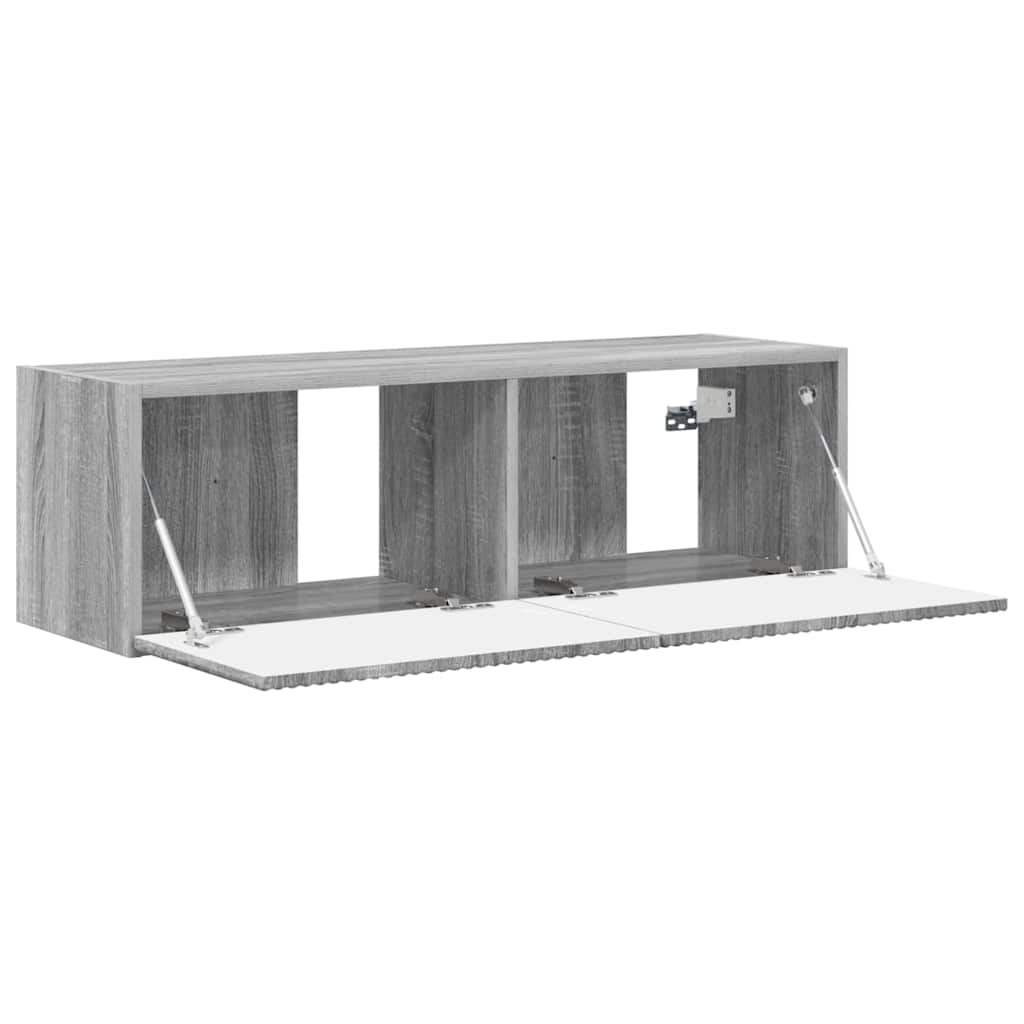 Tv Wall Cabinet 98 X 31 X 29,5 Cm Šedá Sonoma Kompozitní Dřevo