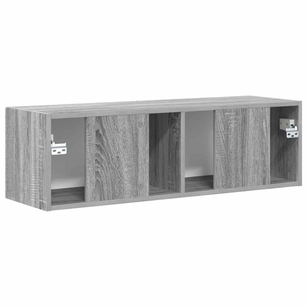 Tv Wall Cabinet 98 X 31 X 29,5 Cm Šedá Sonoma Kompozitní Dřevo