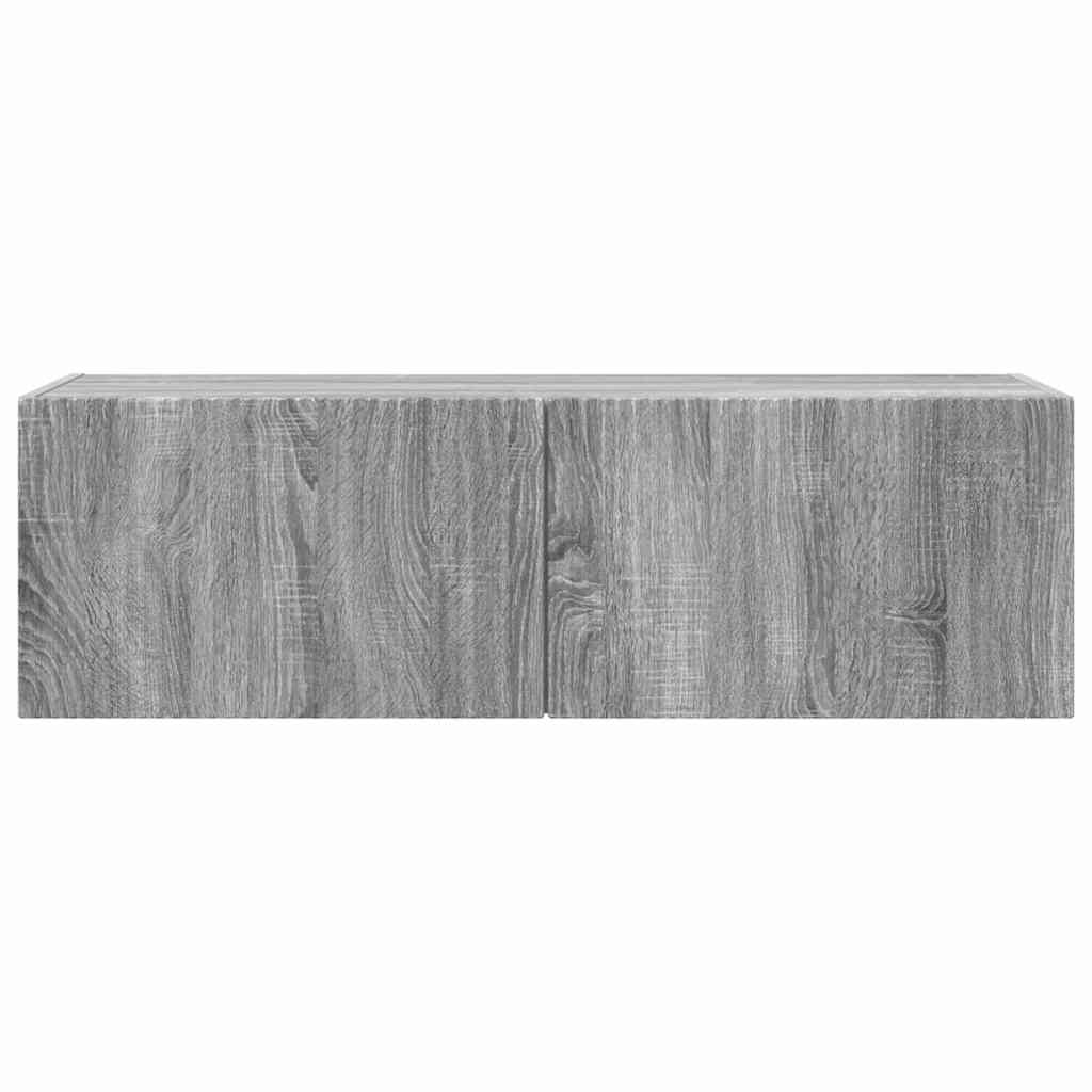 Tv Wall Cabinet 98 X 31 X 29,5 Cm Šedá Sonoma Kompozitní Dřevo
