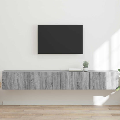 Tv Wall Cabinet 2 Pcs Šedá Sonoma Kompozitní Dřevo