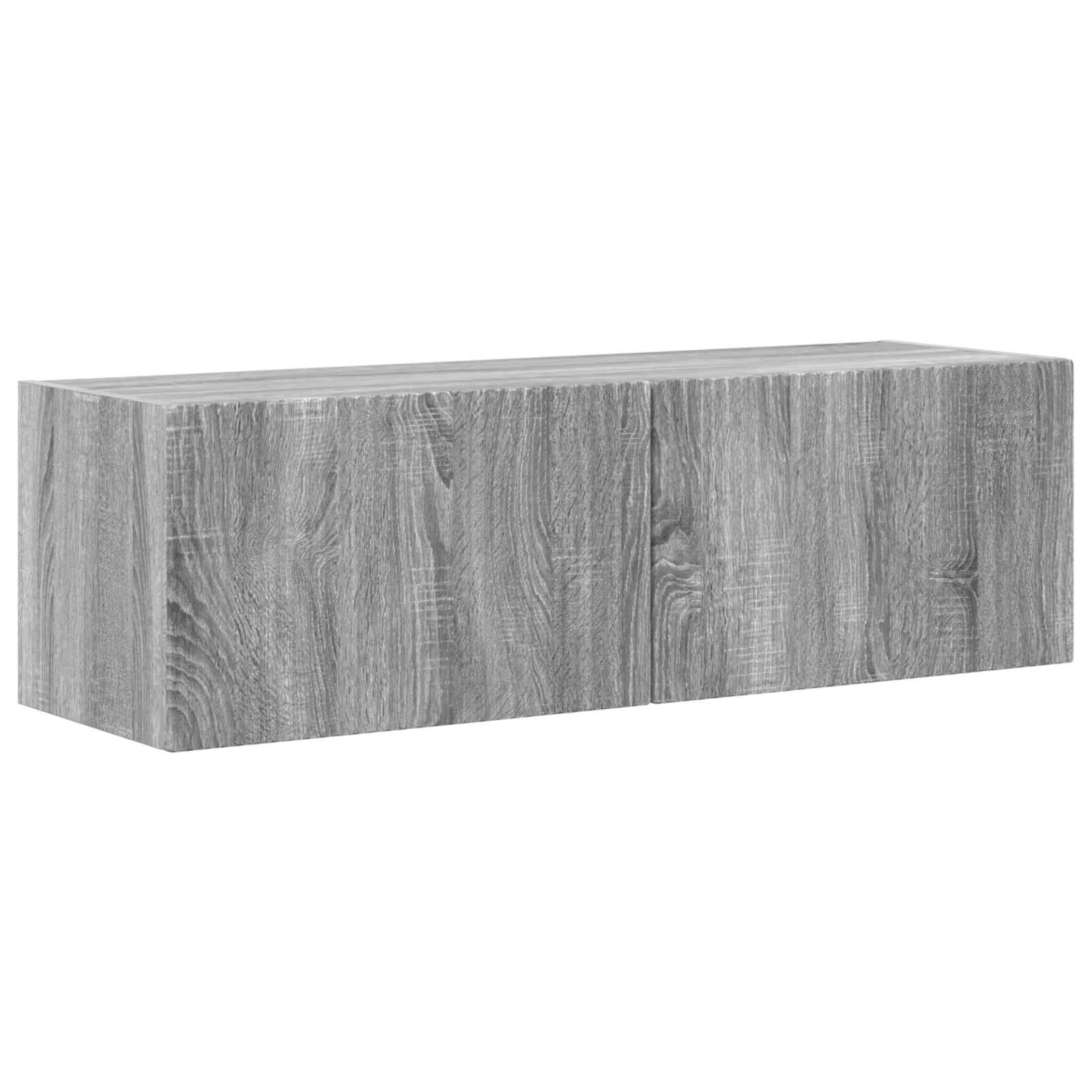 Tv Wall Cabinet 2 Pcs Šedá Sonoma Kompozitní Dřevo