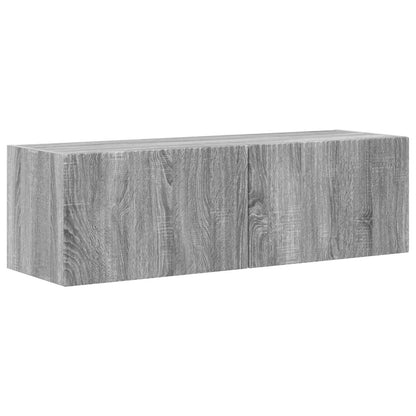 Tv Wall Cabinet 2 Pcs Šedá Sonoma Kompozitní Dřevo