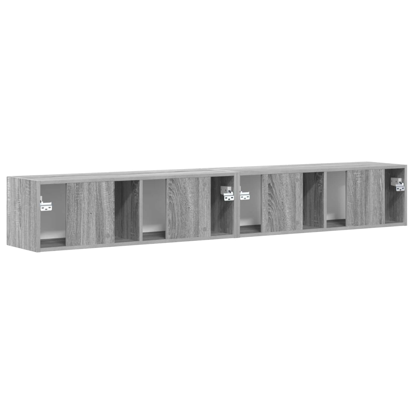 Tv Wall Cabinet 2 Pcs Šedá Sonoma Kompozitní Dřevo