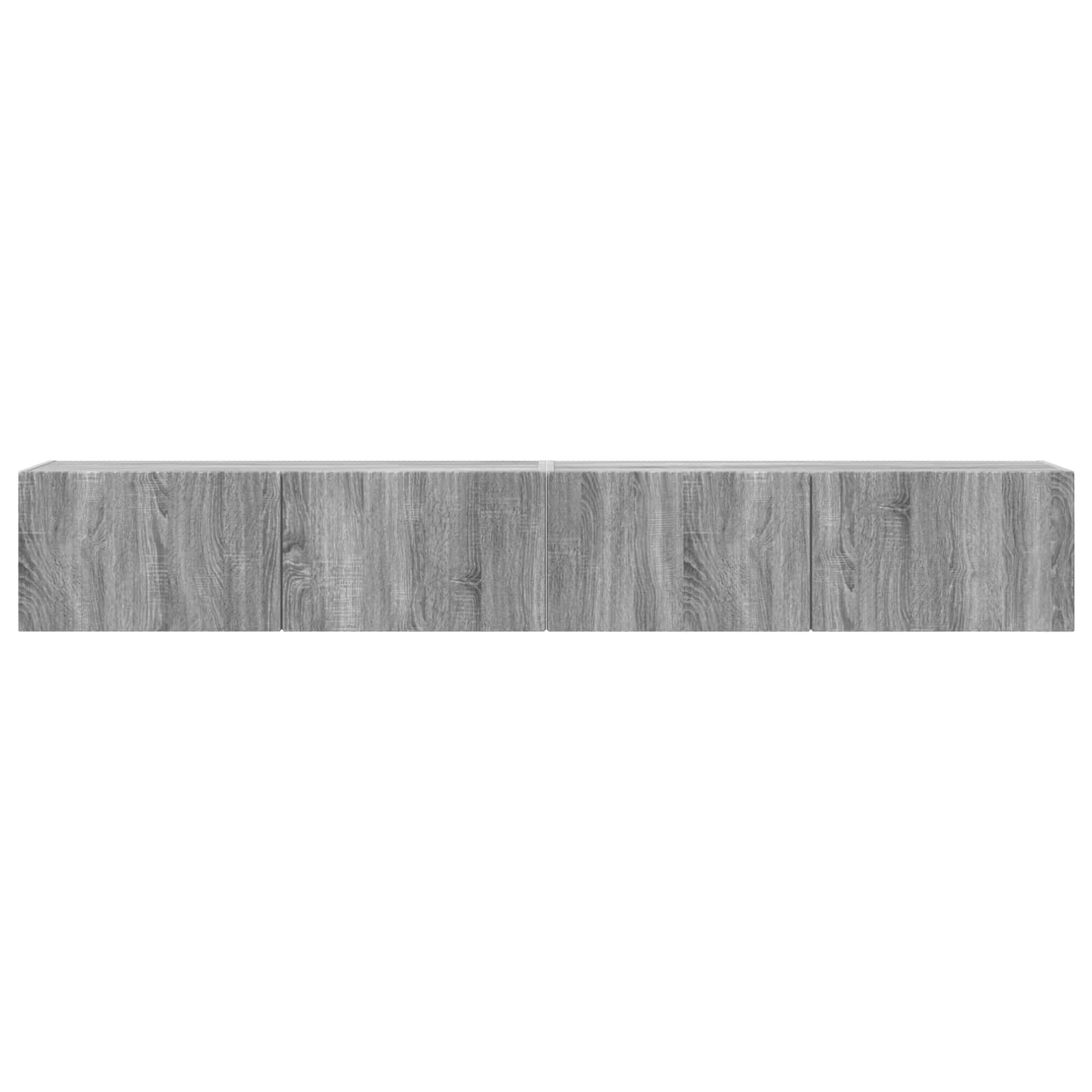 Tv Wall Cabinet 2 Pcs Šedá Sonoma Kompozitní Dřevo