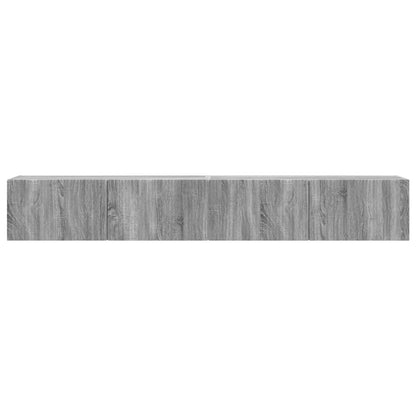 Tv Wall Cabinet 2 Pcs Šedá Sonoma Kompozitní Dřevo