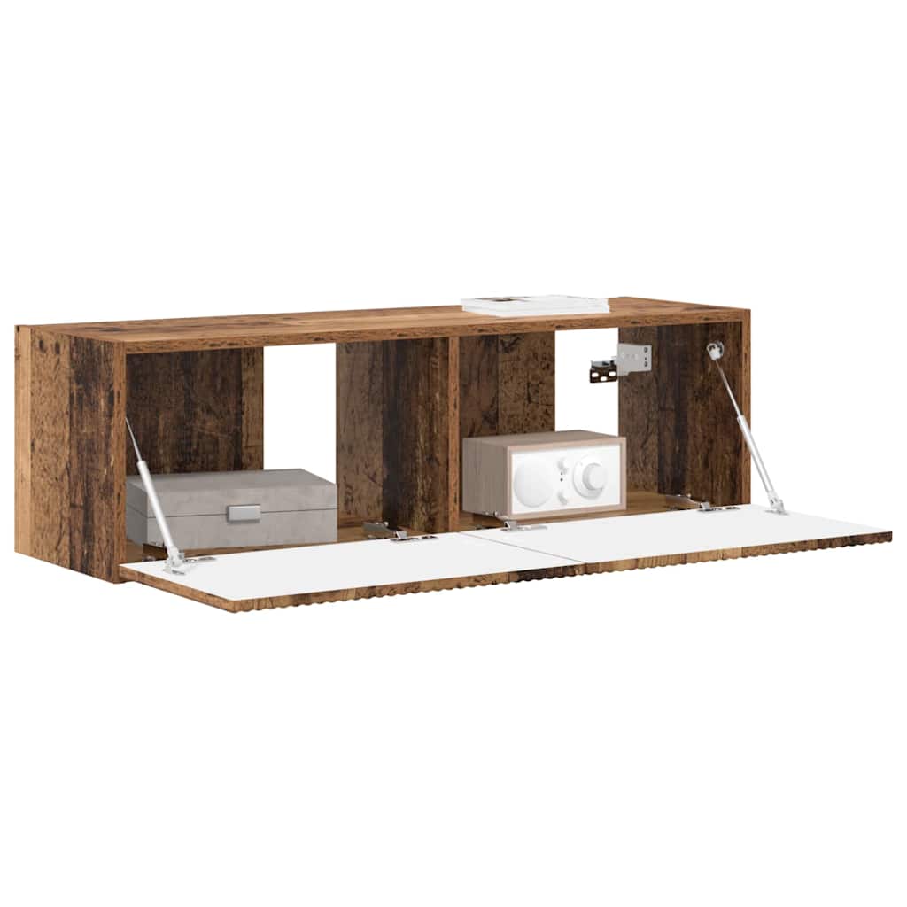 Tv Wall Cabinet 98 X 31 X 29,5 Cm Staré Dřevo Kompozitní Dřevo