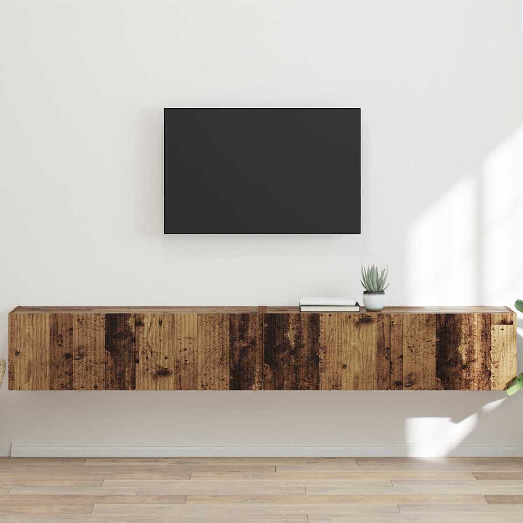 Tv Wall Cabinet 2 Pcs Staré Dřevo Kompozitní Dřevo