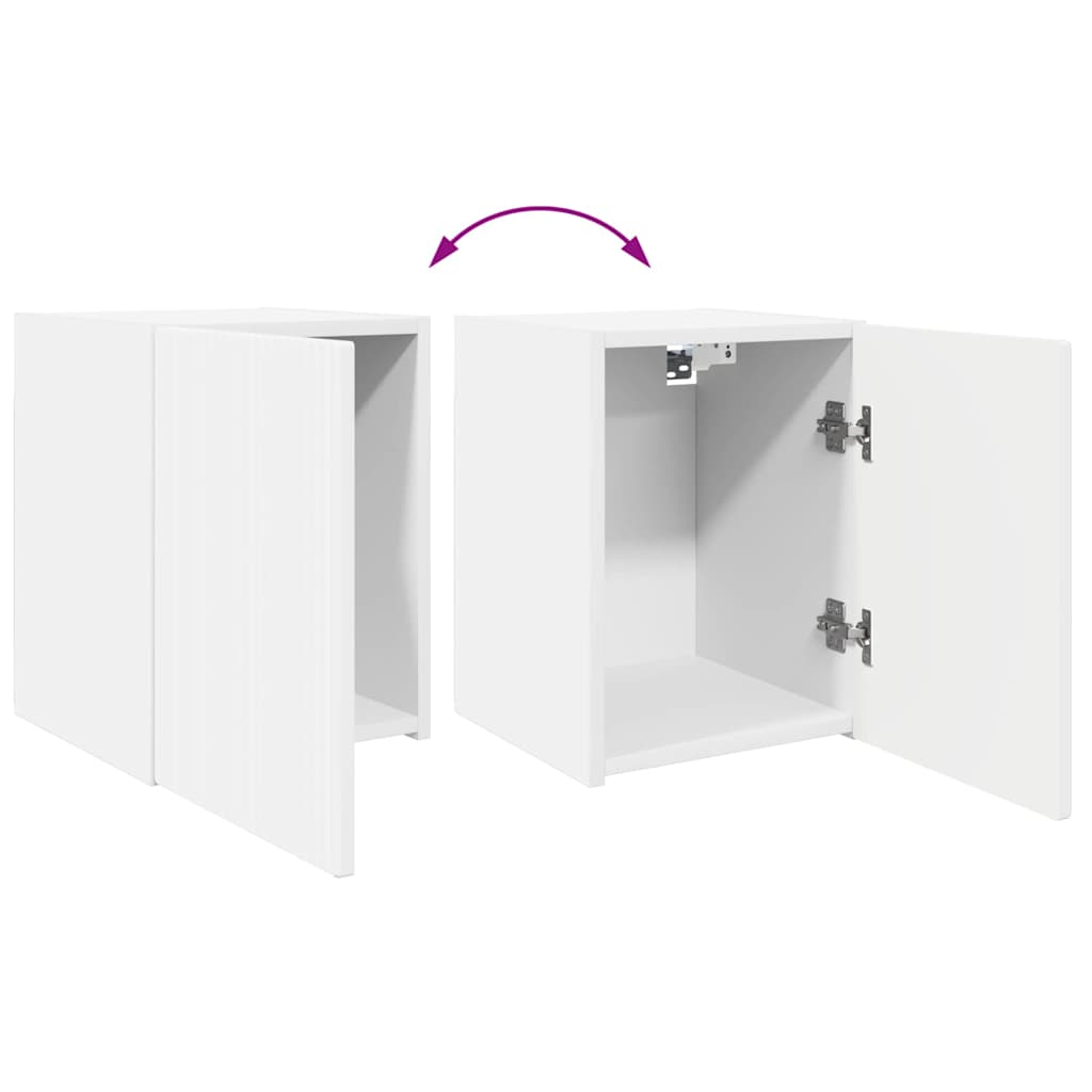Tv Wall Cabinet 30 X 31 X 40 Cm Bílá Kompozitní Dřevo