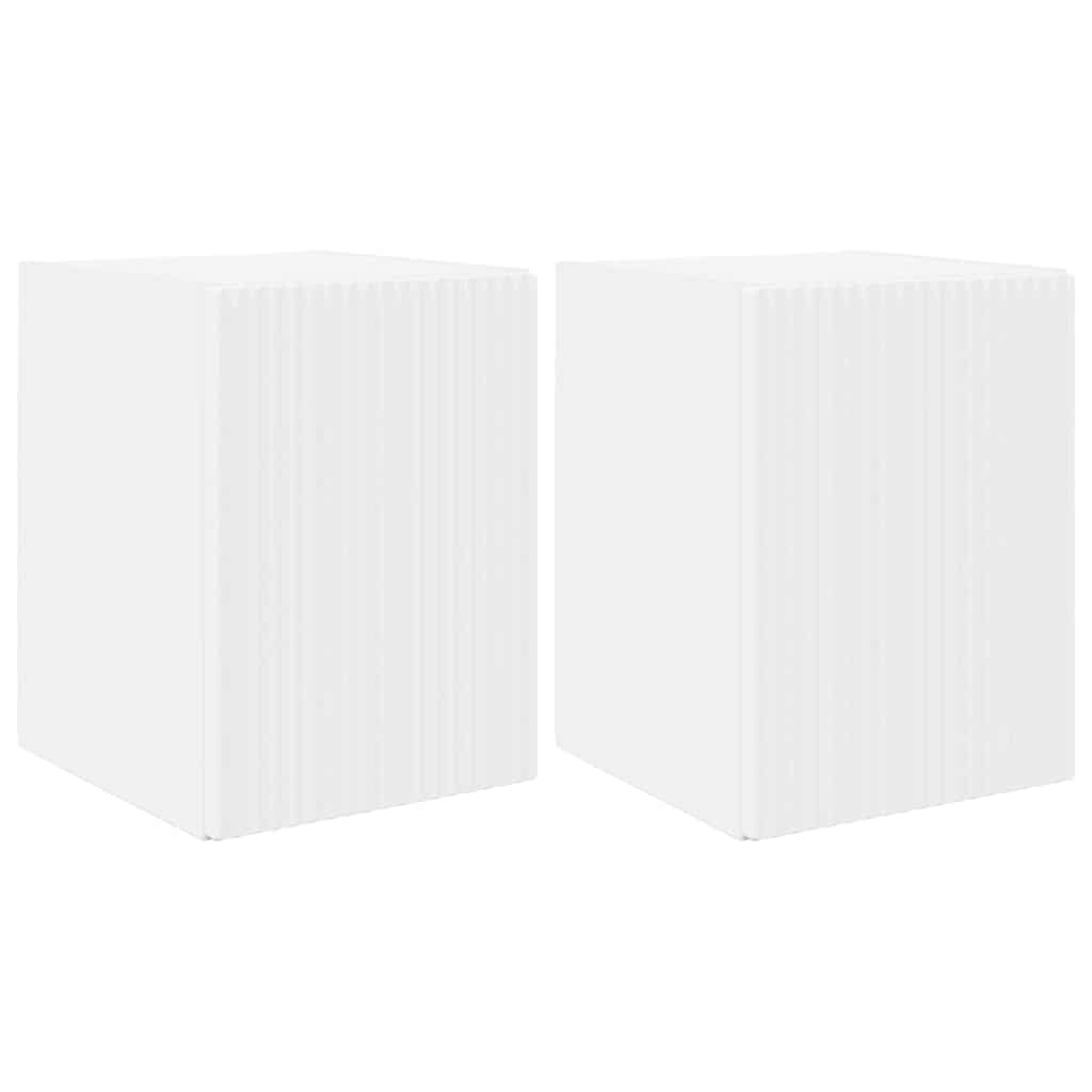 Tv Wall Cabinet 2 Pcs Bílá Kompozitní Dřevo