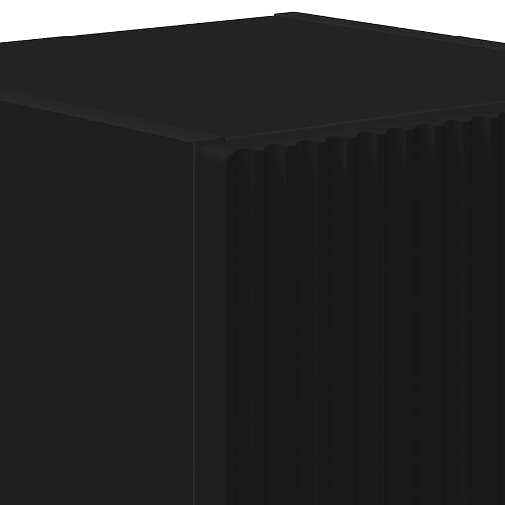 Tv Wall Cabinet 30 X 31 X 40 Cm Černá Kompozitní Dřevo