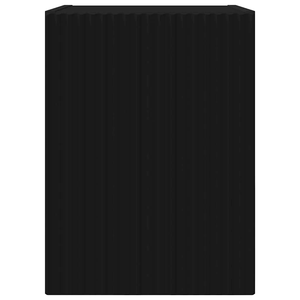 Tv Wall Cabinet 2 Pcs Černá Kompozitní Dřevo