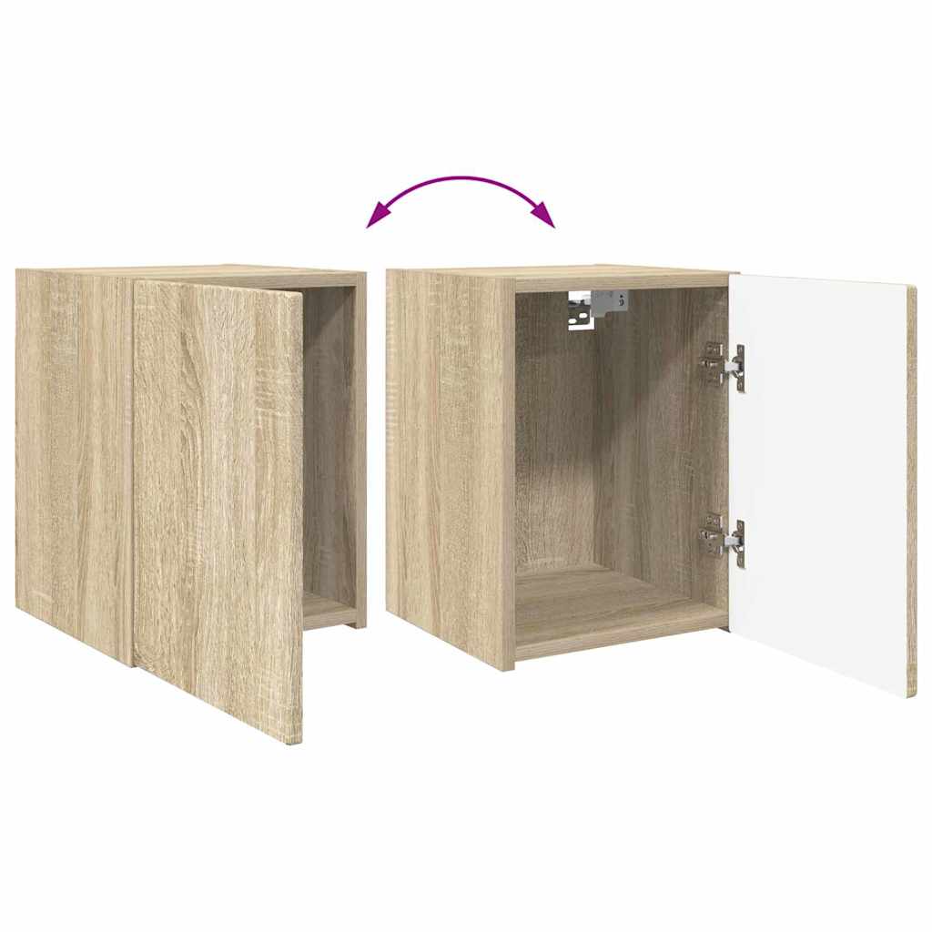Tv Wall Cabinet 30 X 31 X 40 Cm Sonoma Kompozitní Dřevo