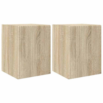 Tv Wall Cabinet 2 Pcs Sonoma Kompozitní Dřevo