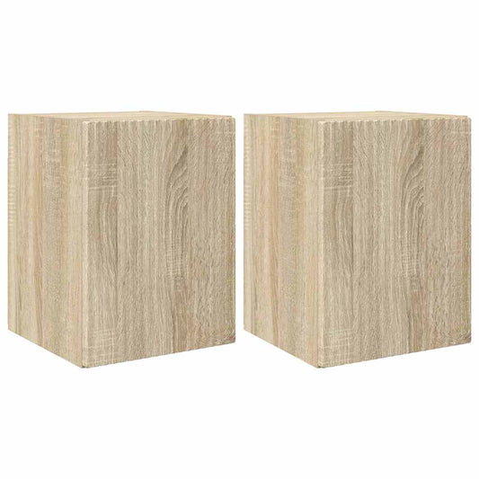 Tv Wall Cabinet 2 Pcs Sonoma Kompozitní Dřevo