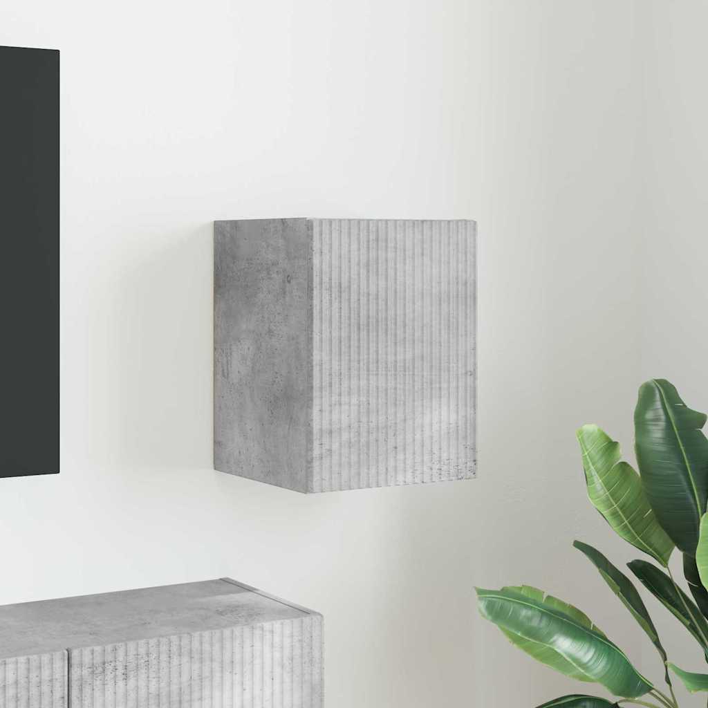 Tv Wall Cabinet 30 X 31 X 40 Cm Beton Kompozitní Dřevo