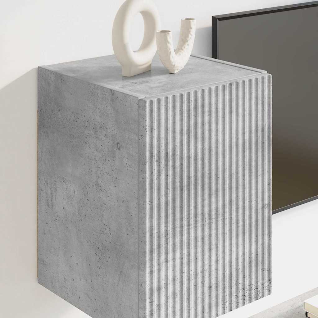 Tv Wall Cabinet 2 Pcs Beton Kompozitní Dřevo