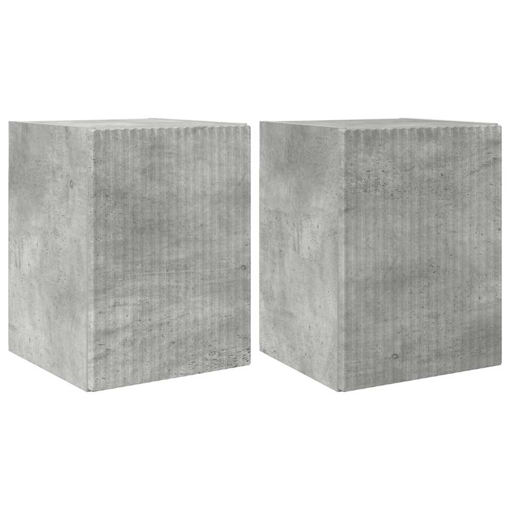 Tv Wall Cabinet 2 Pcs Beton Kompozitní Dřevo