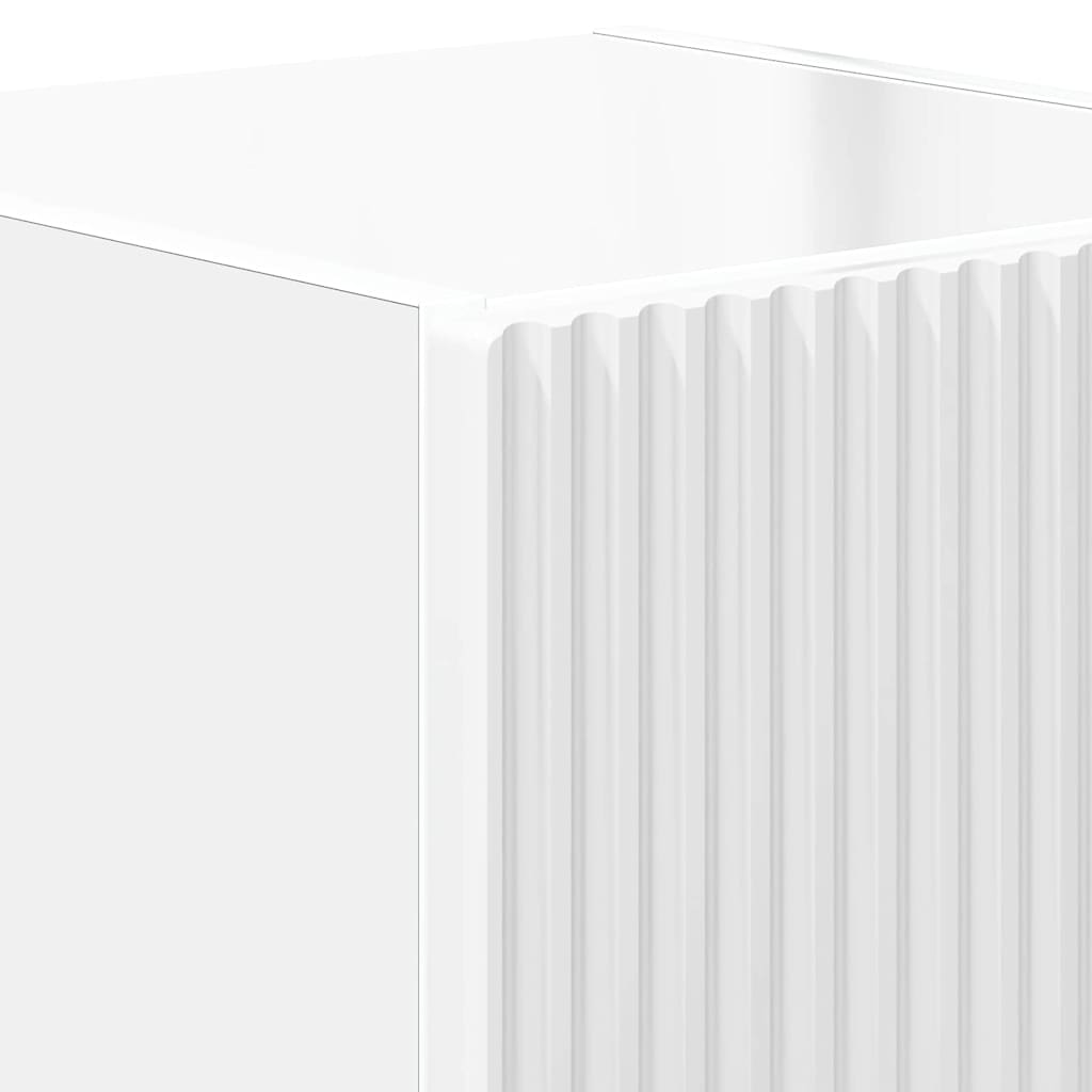 Tv Wall Cabinet 2 Pcs Lesklá Bílá Kompozitní Dřevo