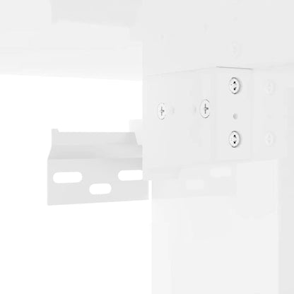 Tv Wall Cabinet 2 Pcs Lesklá Bílá Kompozitní Dřevo