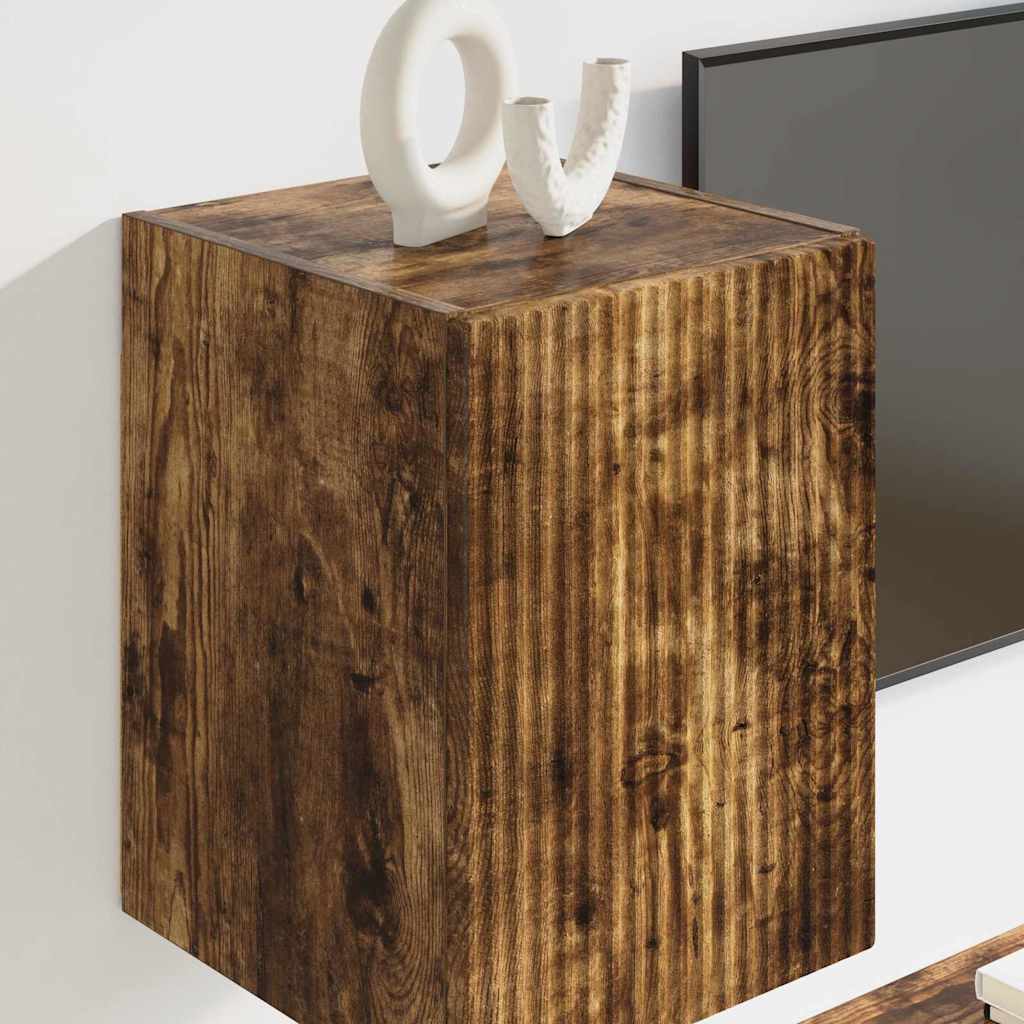 Tv Wall Cabinet 2 Pcs Kouřový Dub Kompozitní Dřevo