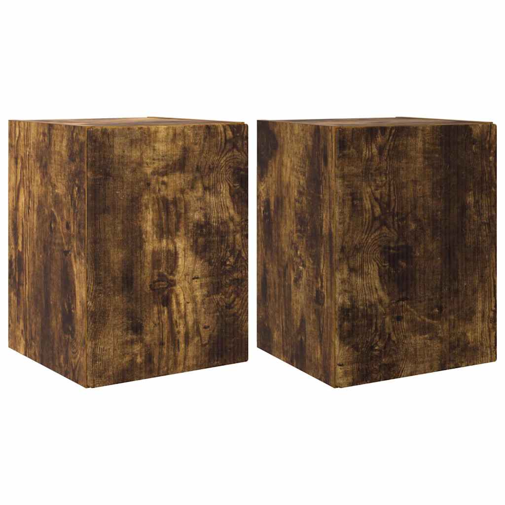 Tv Wall Cabinet 2 Pcs Kouřový Dub Kompozitní Dřevo
