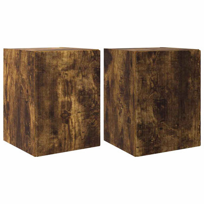 Tv Wall Cabinet 2 Pcs Kouřový Dub Kompozitní Dřevo
