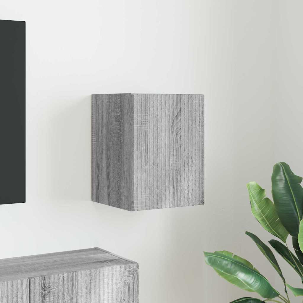 Tv Wall Cabinet 30 X 31 X 40 Cm Šedá Sonoma Kompozitní Dřevo