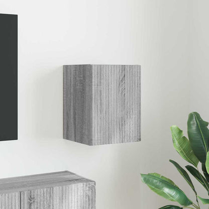 Tv Wall Cabinet 30 X 31 X 40 Cm Šedá Sonoma Kompozitní Dřevo