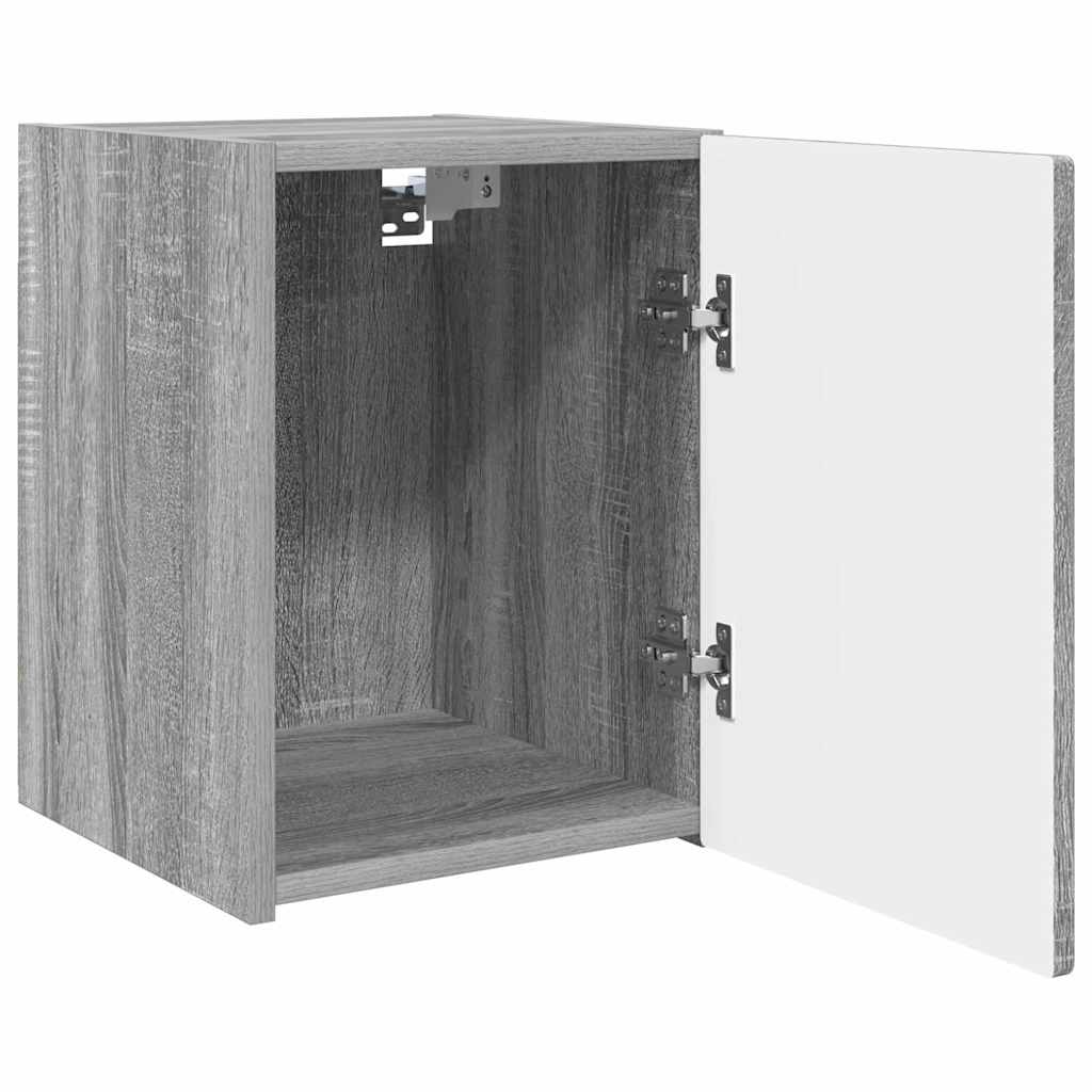 Tv Wall Cabinet 2 Pcs Šedá Sonoma Kompozitní Dřevo